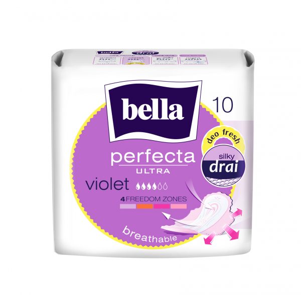 Bella Perfecta Violet nesatur lateksu, nodrošina maigu komforta sajūtu un uzticamu aizsardzību.